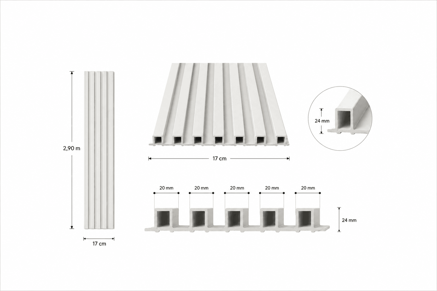 Marfil Sol - Revestimiento de pared pvc | paneles decorativos — vista 3