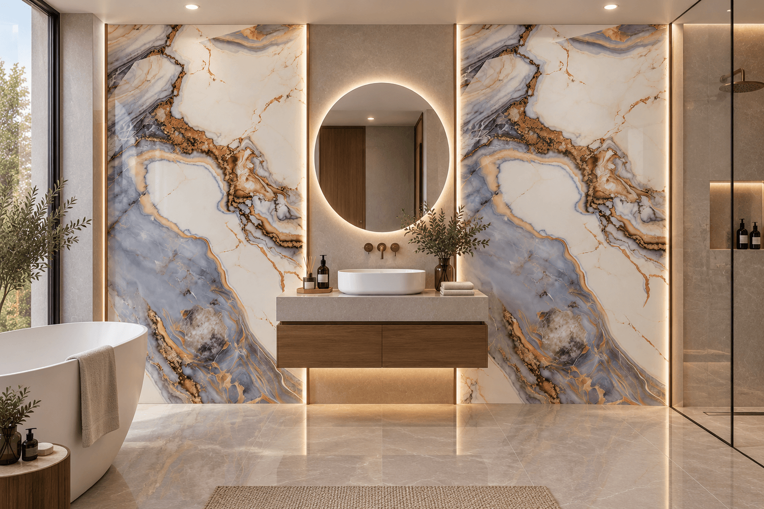 Azul Imperial - Revestimiento de pared PVC | paneles decorativos
