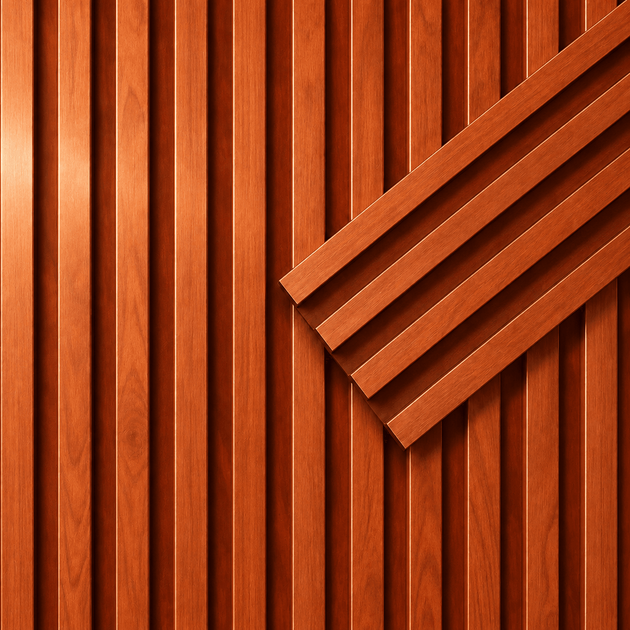 Ladrillo - Revestimiento de pared palillería WPC efecto 3D — vista 2