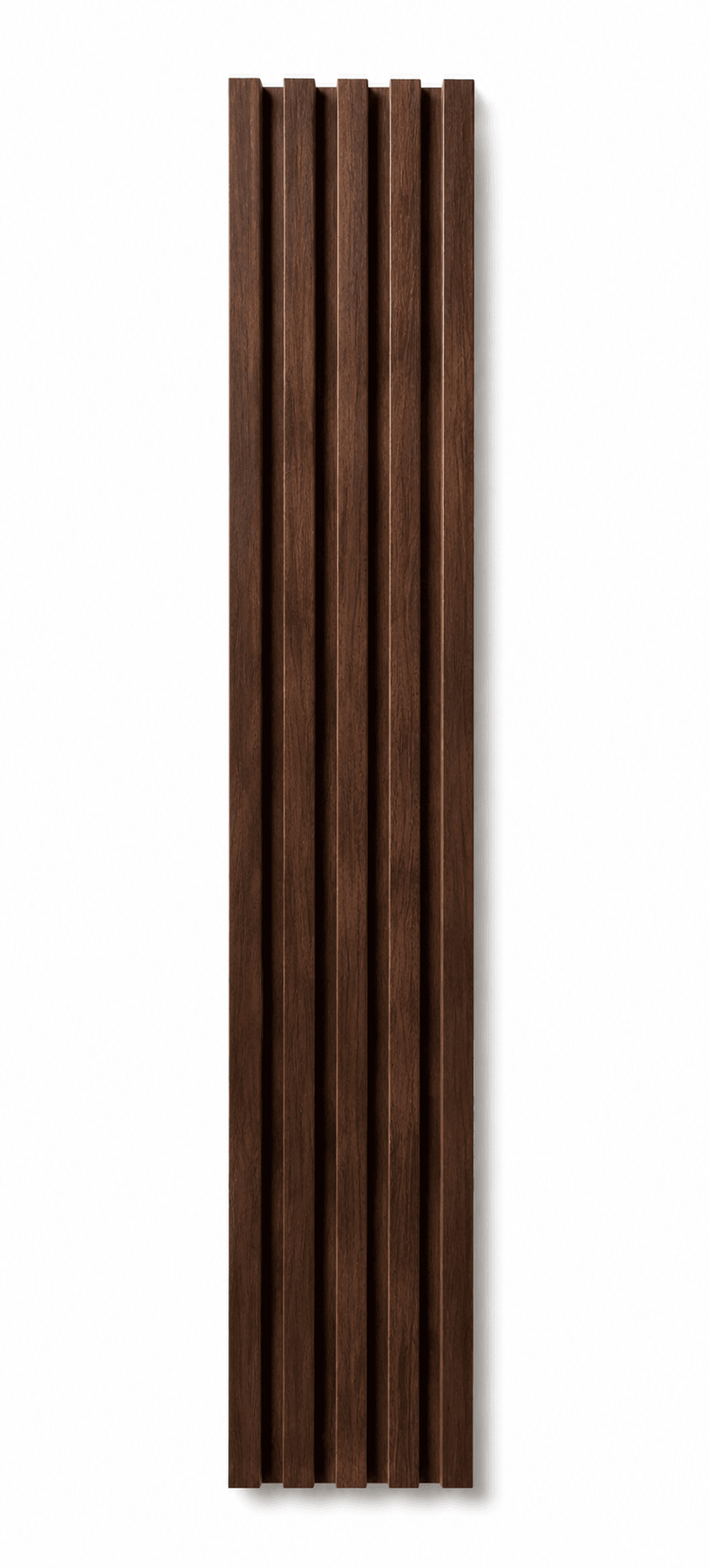 Nogal Oscuro - Revestimiento de pared palillería efecto 3D vinílico WPC — vista 2