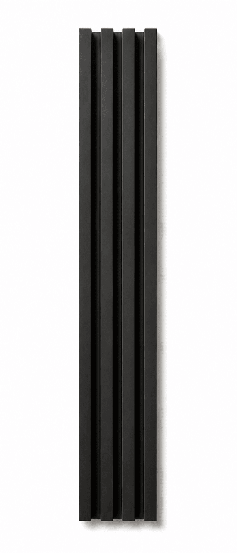 Negro Sólido - Revestimiento de pared palillería efecto 3D vinílico WPC — vista 2