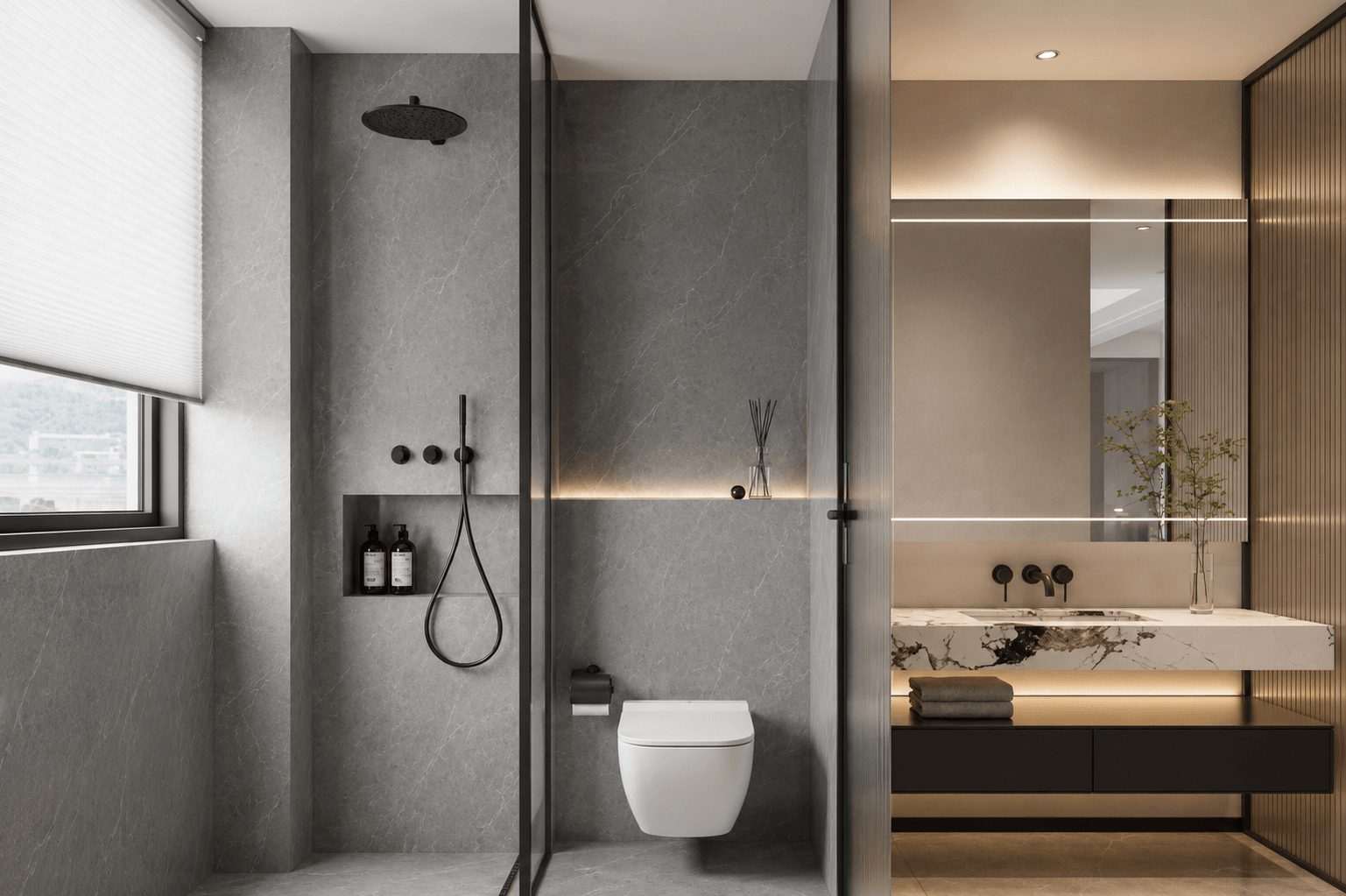 Gris Mármol - Revestimiento de pared pvc | paneles decorativos