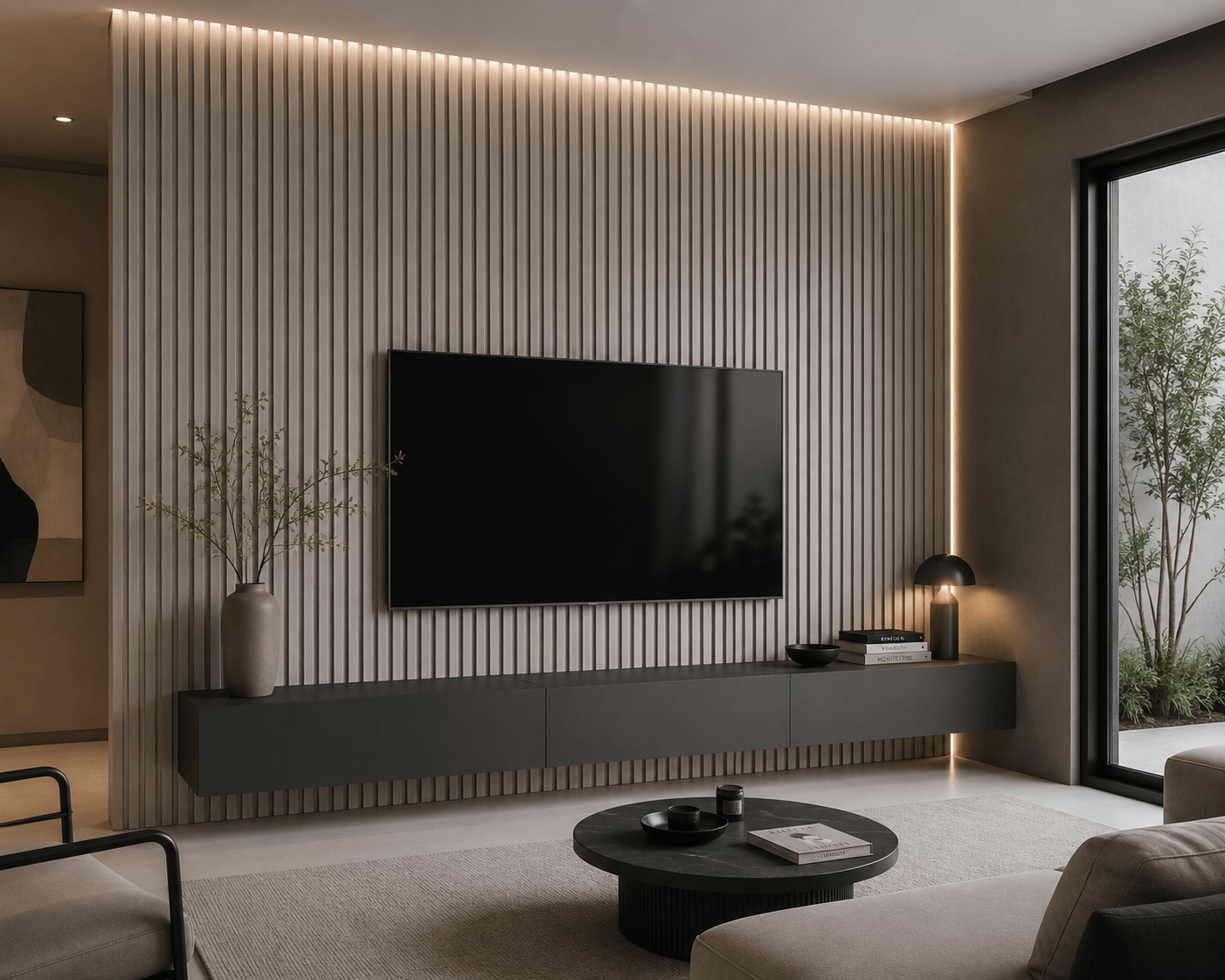 Gris Claro - Revestimiento de pared palillería efecto 3D vinílico WPC