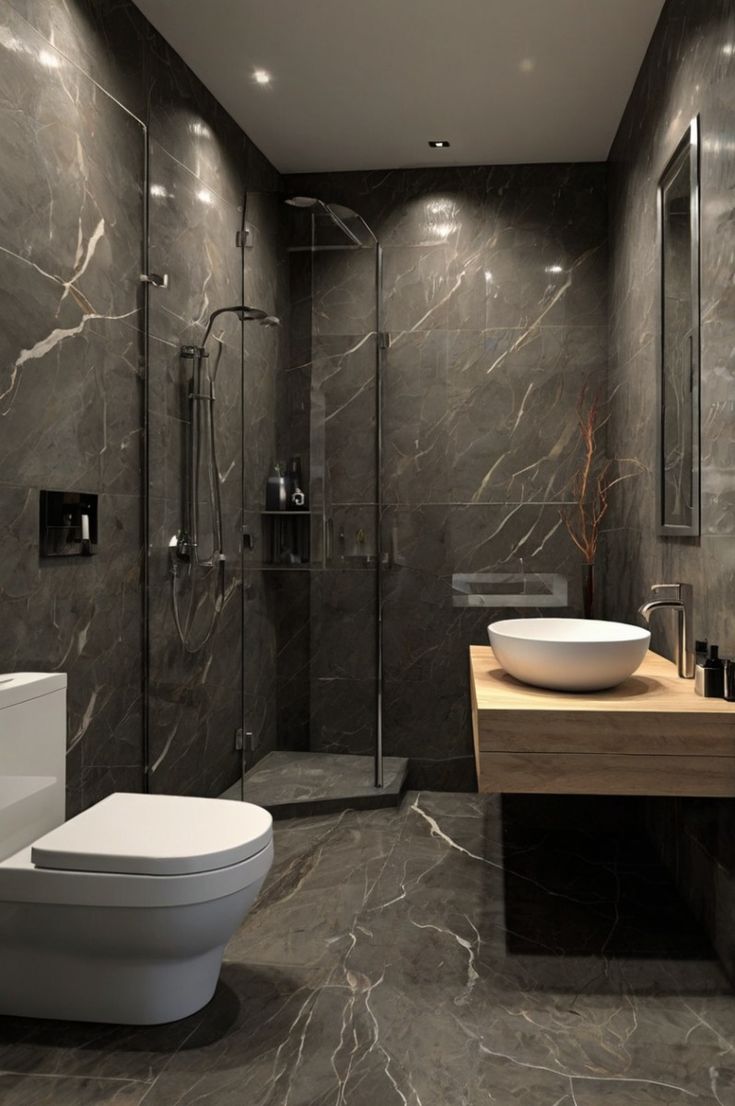 Sophisticated Bathroom with Soft Lighting